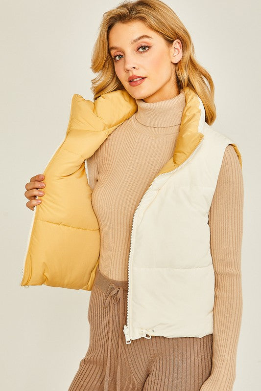 Bovvi Women's Reversible Puffer Vest