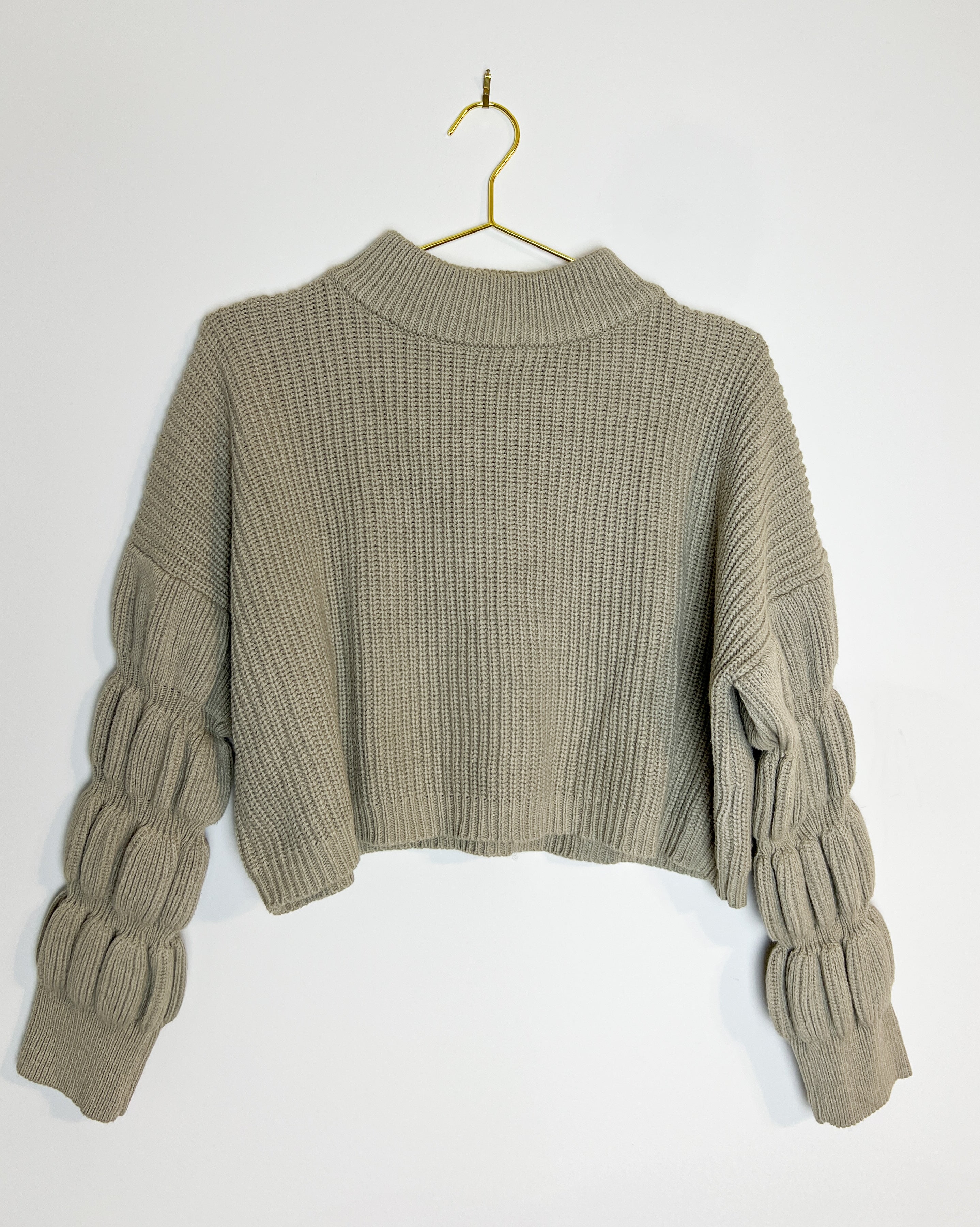 Kandria Cropped Women's Casual Sweater-Sand+Silk