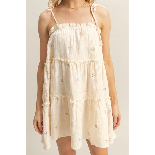 Effortless Ease Tiered  Spaghetti Dress