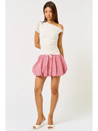 Gingham Balloon with String Skirt