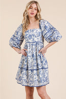 Cadence Blue Floral Dress