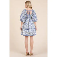 Cadence Blue Floral Dress