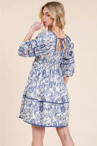 Cadence Blue Floral Dress