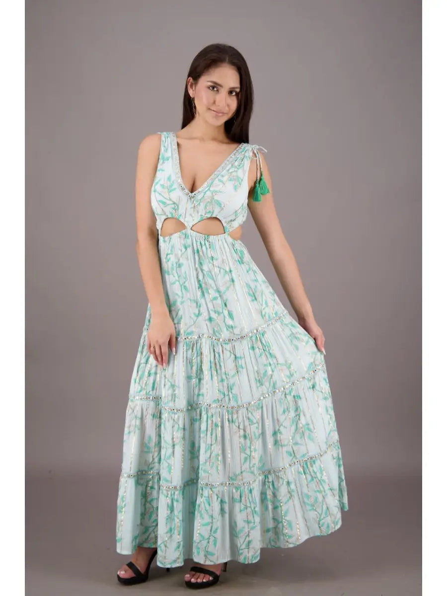 Summer in Sicily Cutout Dress